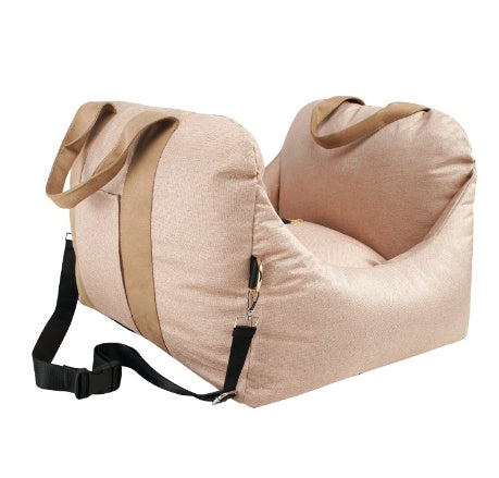 Waterproof Portable Dog Car Seat Carrier with Safety Mesh