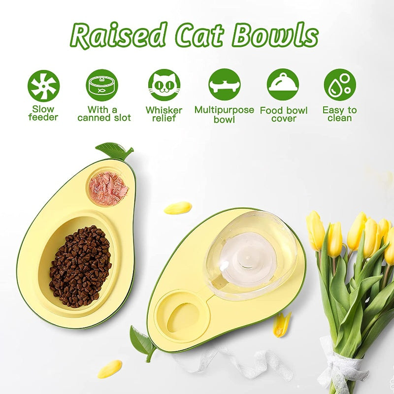 Avocado-Shaped Automatic Water and Food Feeder