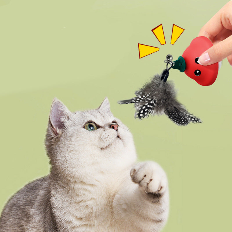 Retractable Cat Wand Suction Cup Teaser Toy