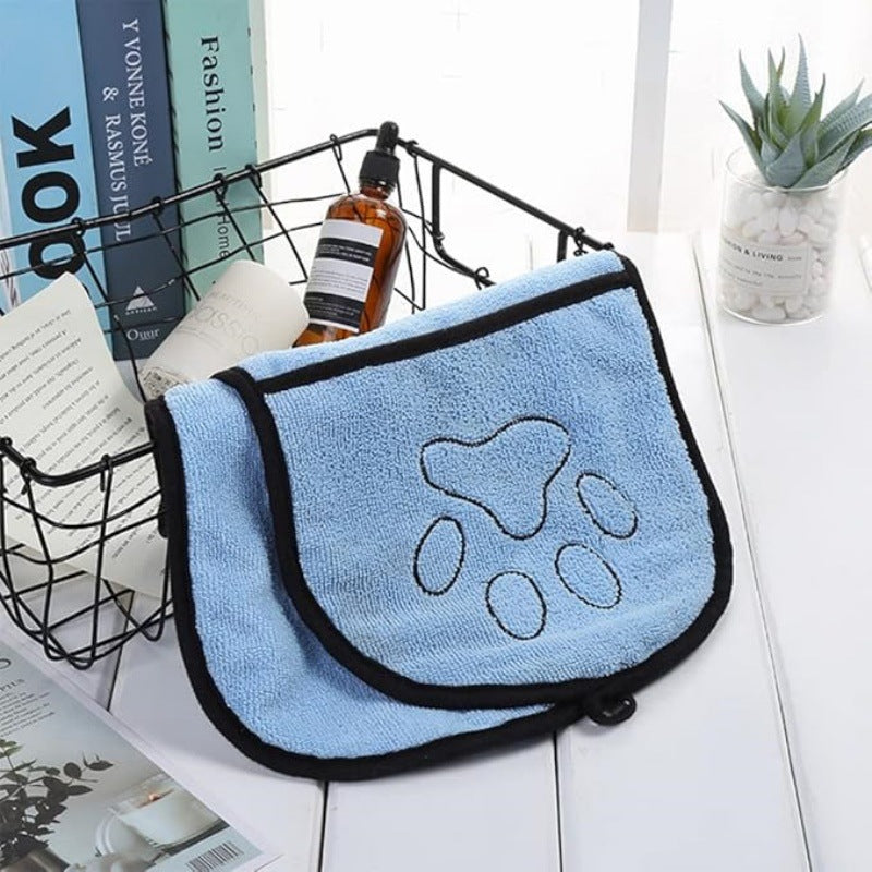 Quick-Absorb Pet Bath Towel for Cats and Dogs