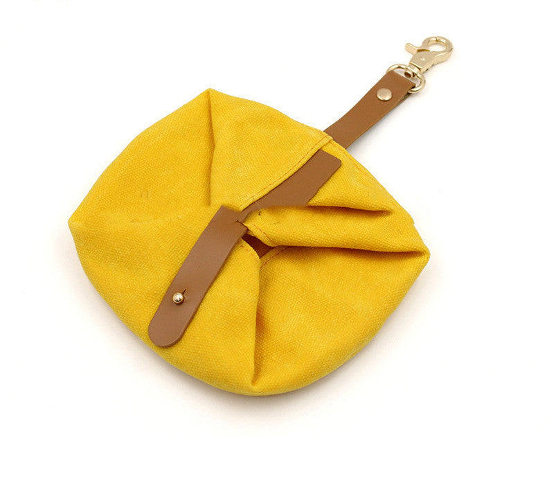 Folding Canvas Dog Bowl Portable Water Feeding Bowl