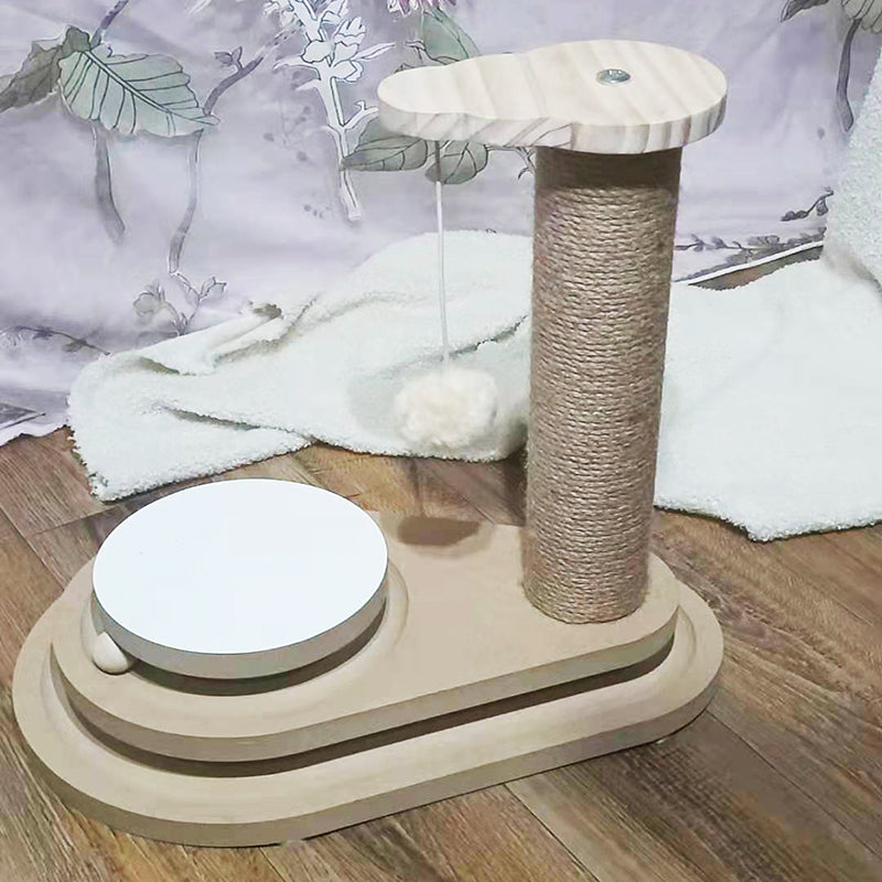 Solid Wood Cat Turntable Bite Resistant Toy