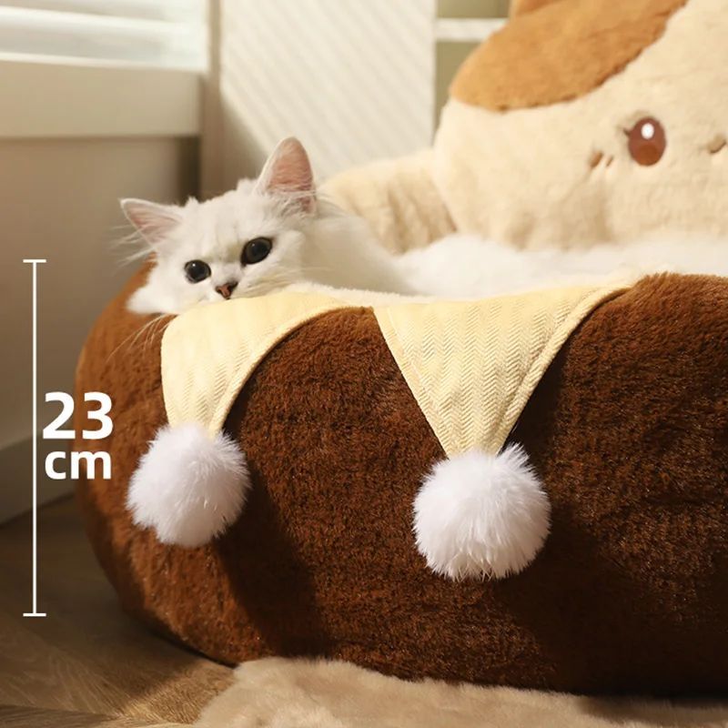 Round Cat and Dog Sofa Bed Soft Winter Cushion