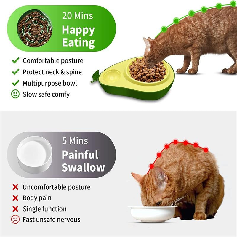 Avocado-Shaped Automatic Water and Food Feeder