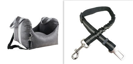 Waterproof Portable Dog Car Seat Carrier with Safety Mesh