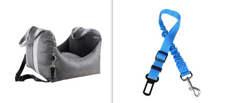 Waterproof Portable Dog Car Seat Carrier with Safety Mesh