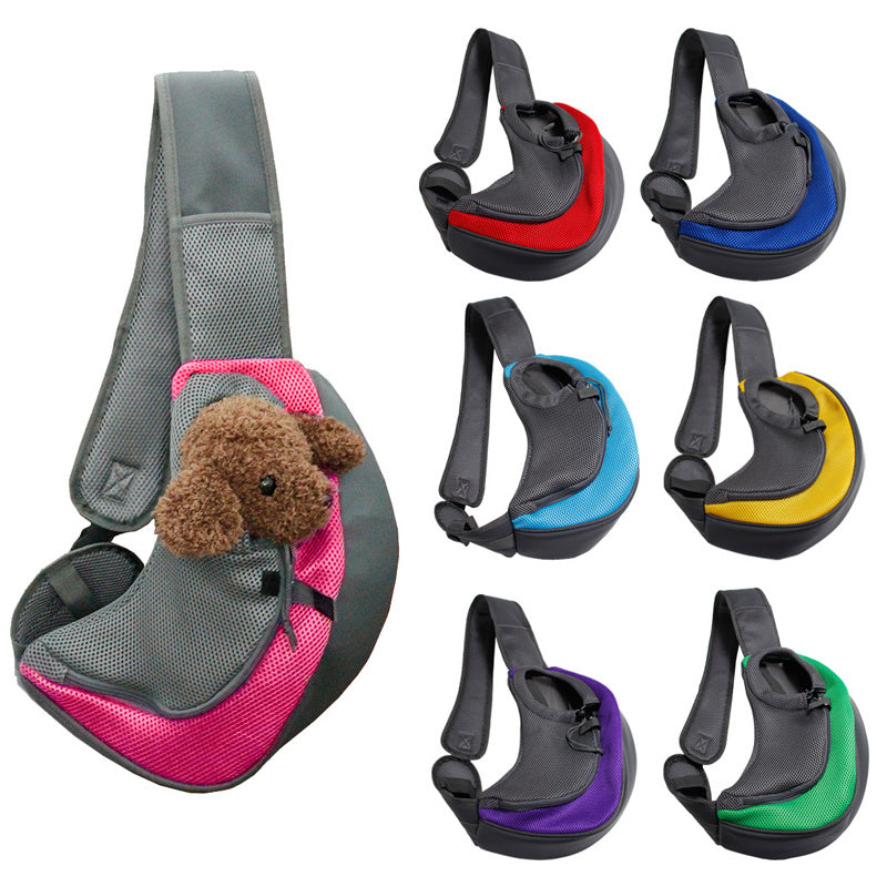 Mesh Oxford Pet Carrier Sling Bag for Dogs and Cats