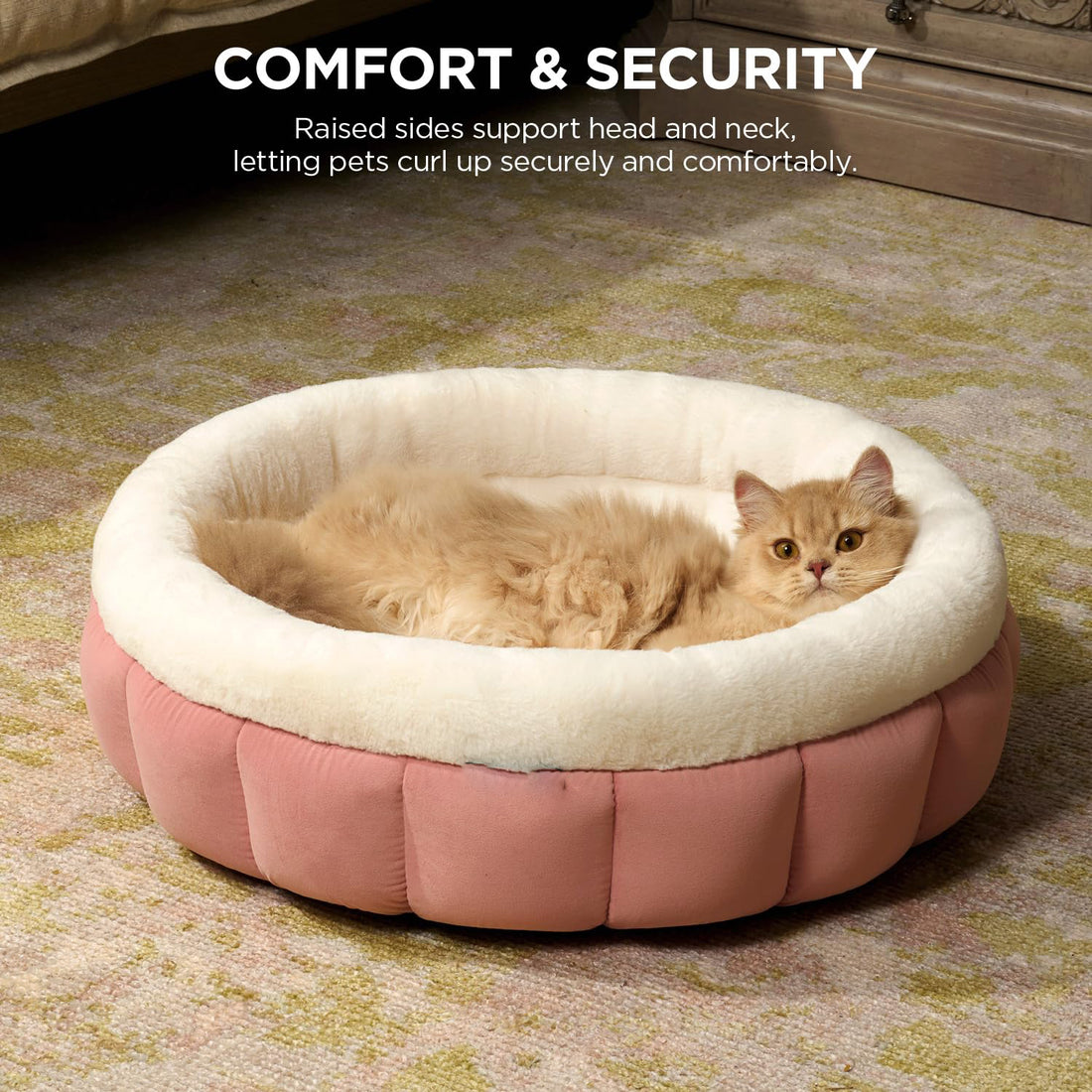 Donut Dog and Cat Bed Small Washable Anti-Slip