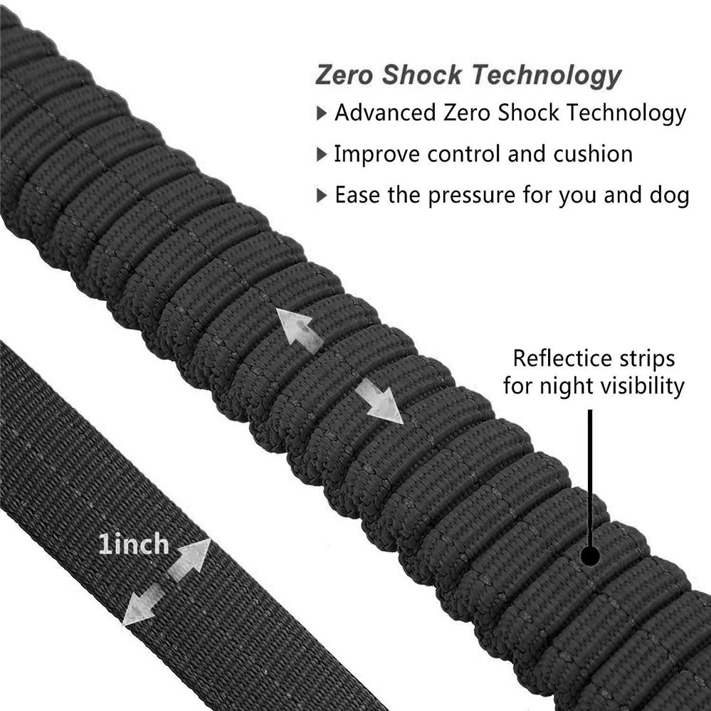 Multifunctional Adjustable Bungee Pet Leash With Seatbelt 4-6FT