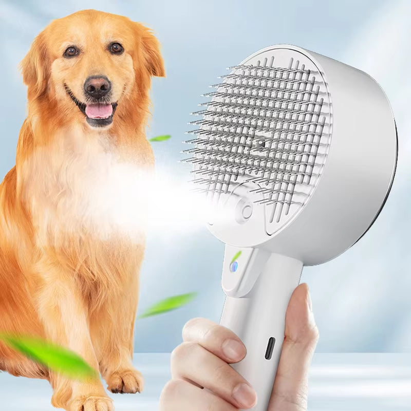3-in-1 Electric Steam Brush for Cats and Dogs