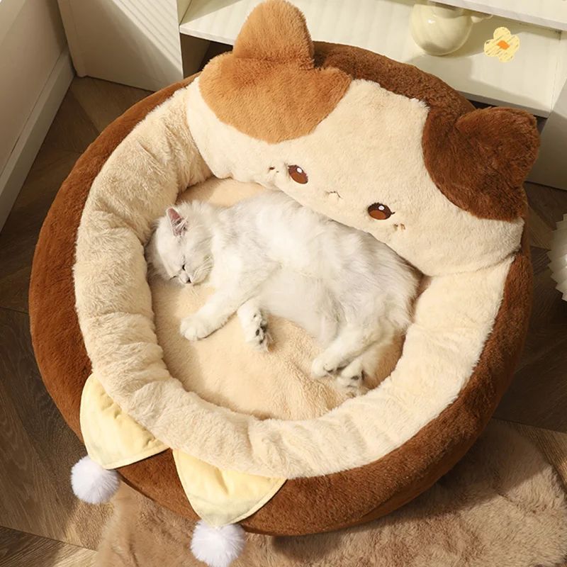 Round Cat and Dog Sofa Bed Soft Winter Cushion