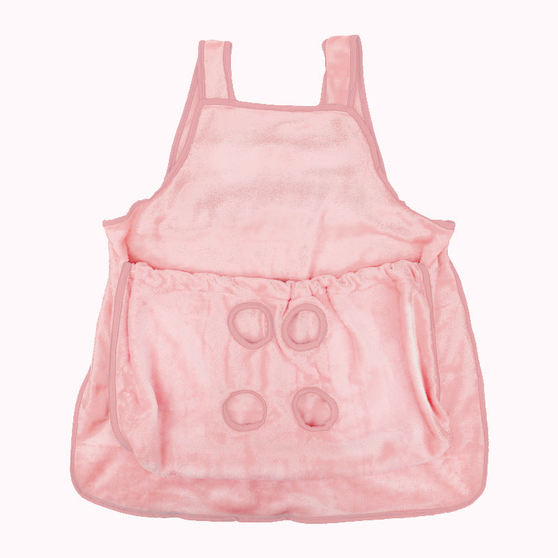 Pet Carrier Apron Plush Chest Bag for Cats and Dogs
