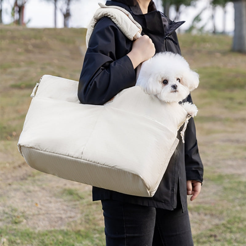 Adjustable Dog Car Seat Carrier with Safety Leash for Small Pets