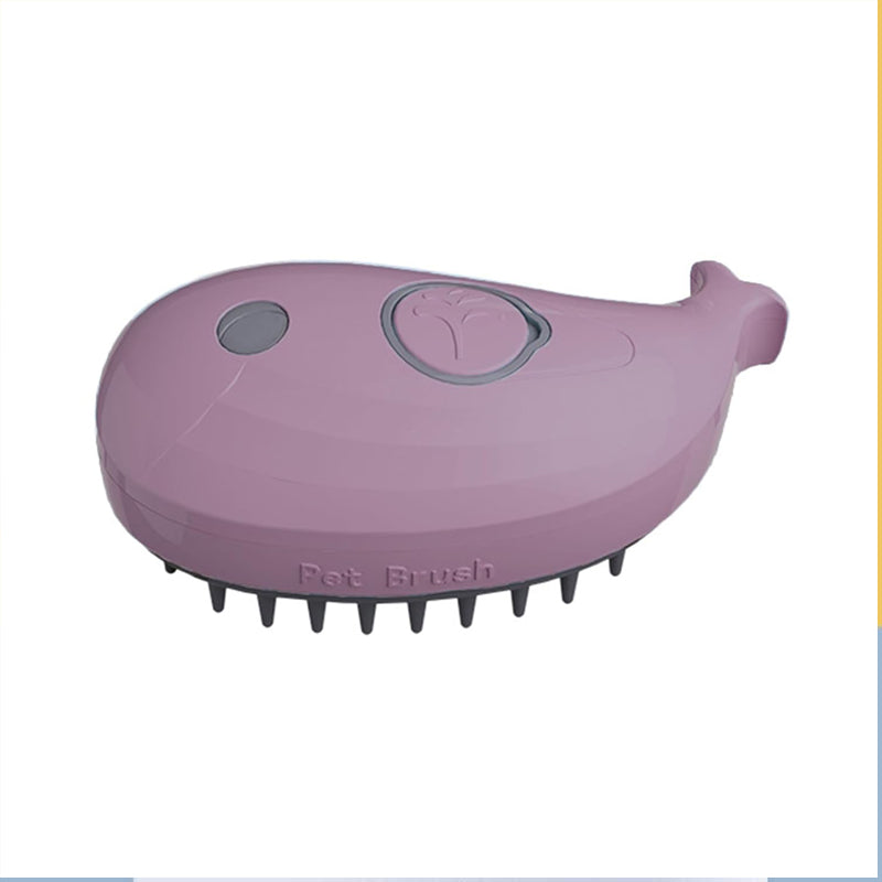 3-in-1 Whale-Shaped Steam Brush for Cats and Dogs