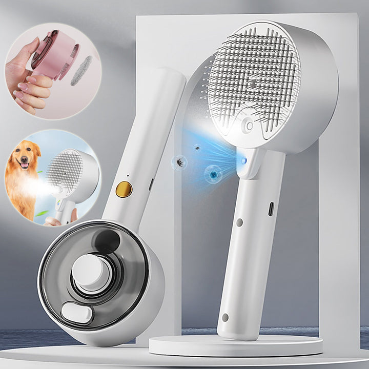 Self-Cleaning Pet Hair Remover Brush for Dogs and Cats