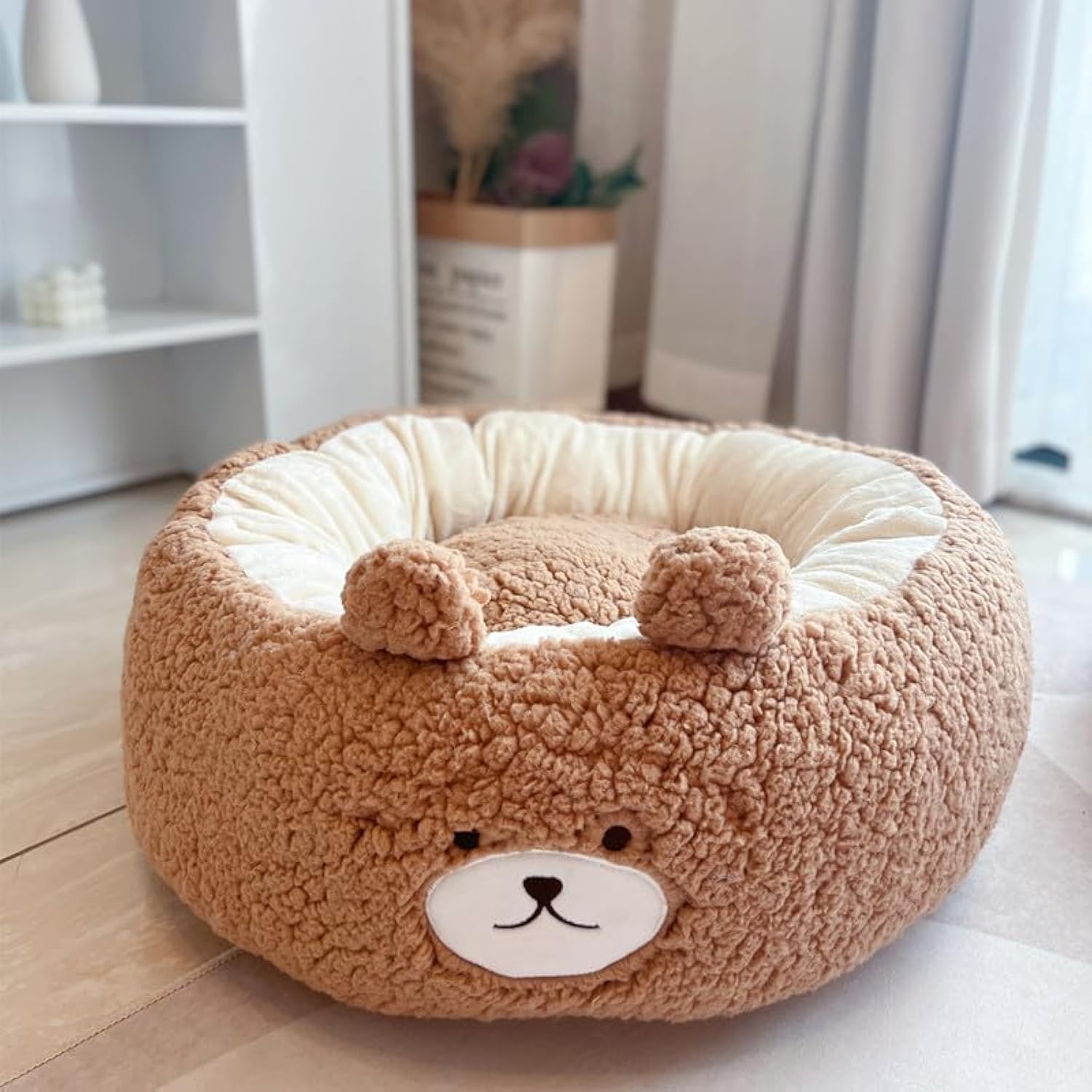 Cartoon Red Panda Plush Dog and Cat Nest Bed